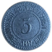 5 Pfennig - Rheydt Hermann Schött Actiengesellschaft obverse image