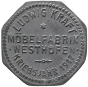 5 Pfennig - Westhofen Ludwig Kraft Möbelfabrik obverse image