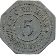 5 Pfennig - Annahütte Th. Heye Braunkohlenwerke obverse image
