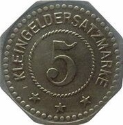 5 Pfennig - Laurahütte Schlesien, Germany, 1918 reverse image
