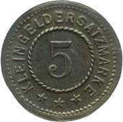 5 Pfennig - Saalfeld Ostpreußen reverse image