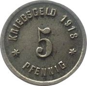 5 Pfennig - Soldau Ostpreußen reverse image