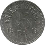 5 Pfennig - Wyhlen Baden, Germany, 1918 reverse image