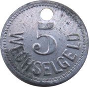 5 Pfennig - Züllchow Stettiner Oelw. Act. Ges., Germany, 1919 reverse image