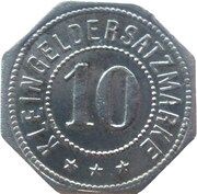 10 Pfennig - Schönfliess, Bad, Germany,  reverse image
