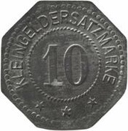 10 Pfennig - Aumund-Vegesack Fr. Lürssen, Germany,  reverse image