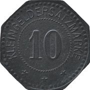 10 Pfennig - Frechen Wachtberg I, Wilhelma, Windling, Germany,  reverse image