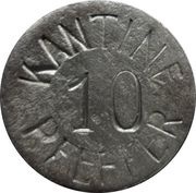 10 Pfennig - Gispersleben Kantine Pfeffer, Germany,  reverse image