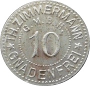 10 Pfennig - Gnadenfrei Th.Zimmermann G.M.B.H obverse image