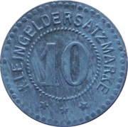 10 Pfennig - Leutzsch Max. Jahn, Germany,  reverse image