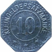 10 Pfennig - Lichtenau Act. Ges. Glückauf, Germany,  reverse image
