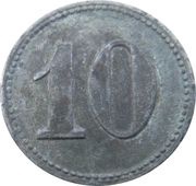 10 Pfennig - Orb Pfeil Bad Orb, Germany,  reverse image