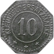 10 Pfennig - Radebeul-Dresden Union Werke G.M.B.H., Germany,  reverse image