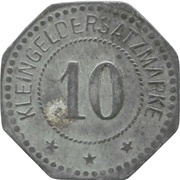 10 Pfennig - Ramsdorf Braunkohlenwerk, Germany,  reverse image