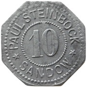 10 Pfennig - Sandow Paul Steinbock obverse image