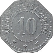 10 Pfennig - Sandow Paul Steinbock, Germany,  reverse image