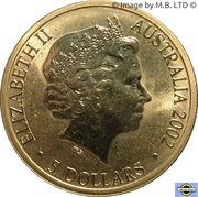 5 Dollars - Elizabeth II 4th Portrait - Manchester Commonwealth Games 2002 obverse image