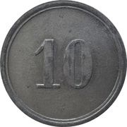 10 Pfennig - Biebrich Kalle and Co, Germany,  reverse image