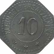 10 Pfennig - Greppin Greppiner Werke, Germany,  reverse image