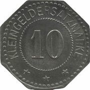 10 Pfennig - Heidenau Krause and Baumann AG, Germany,  reverse image
