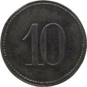 10 Pfennig - Hirschfeld W. Wagner, Germany,  reverse image