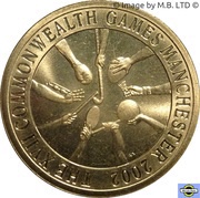 5 Dollars - Elizabeth II 4th Portrait - Manchester Commonwealth Games 2002, Australia, 2002 reverse image