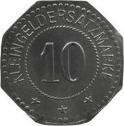 10 Pfennig - Hirschfelde Flachsspinnerei H.C. Müller, Germany,  reverse image