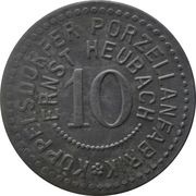 10 Pfennig - Köppelsdorf Porzellanfabrik Ernst Heubach obverse image