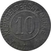10 Pfennig - Köppelsdorf Porzellanfabrik Ernst Heubach, Germany,  reverse image