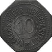 10 Pfennig - Niederramstadt Wacker and Doerr obverse image