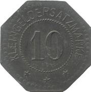 10 Pfennig - Oschatz Th. Bauch Nachf., Germany,  reverse image