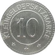 10 Pfennig - Unter-Kreuzberg Vincenz Lenz Gastwirt and Handlung, Germany,  reverse image