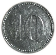 10 Pfennig - Wolgast Edeka, Germany,  reverse image