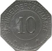 10 Pfennig - Wüstewaltersdorf Websky, Hartmann and Wiesen, Germany,  reverse image