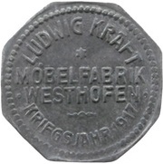 10 Pfennig - Westhofen Ludwig Kraft Möbelfabrik obverse image