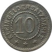 10 Pfennig - Saalfeld Ostpreußen, Germany, 1918 reverse image