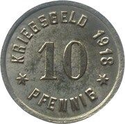 10 Pfennig - Soldau Ostpreußen, Germany, 1918 reverse image