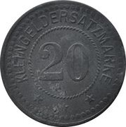 20 Pfennig - Eibelshausen Hessen-Nassauischer Hüttenverein, Germany,  reverse image