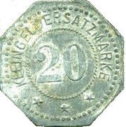 20 Pfennig - Gutach Gütermann and Co, Germany,  reverse image
