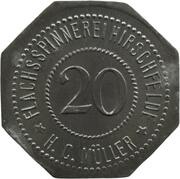 20 Pfennig - Hirschfelde Flachsspinnerei H.C. Müller obverse image