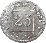 25 Pfennig - Epe Baumwollspinnerei Germania obverse image
