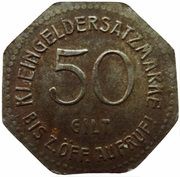 50 Pfennig - Habelschwerdt, Germany,  reverse image