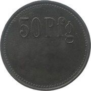 50 Pfennig - Lauter Sparkasse, Germany,  reverse image