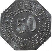 50 Pfennig - Aumund-Vegesack Fr. Lürssen obverse image