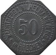 50 Pfennig - Frechen Wachtberg I, Wilhelma, Windling obverse image