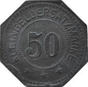 50 Pfennig - Frechen Wachtberg I, Wilhelma, Windling, Germany,  reverse image