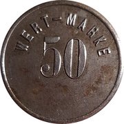 50 Pfennig - Lichtenau Act. Ges. Glückauf, Germany,  reverse image