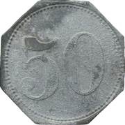 50 Pfennig - Neurath Gewerkschaft, Germany,  reverse image
