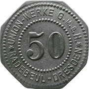 50 Pfennig - Radebeul-Dresden Union Werke G.M.B.H. obverse image