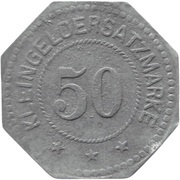 50 Pfennig - Werdau Sächsische Waggonfabrik, Germany,  reverse image